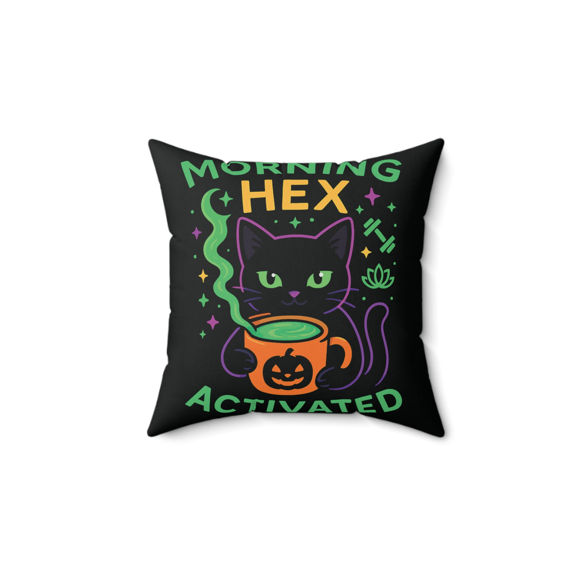 Halloween Cat Decor Pillow, Spooky Home Accent