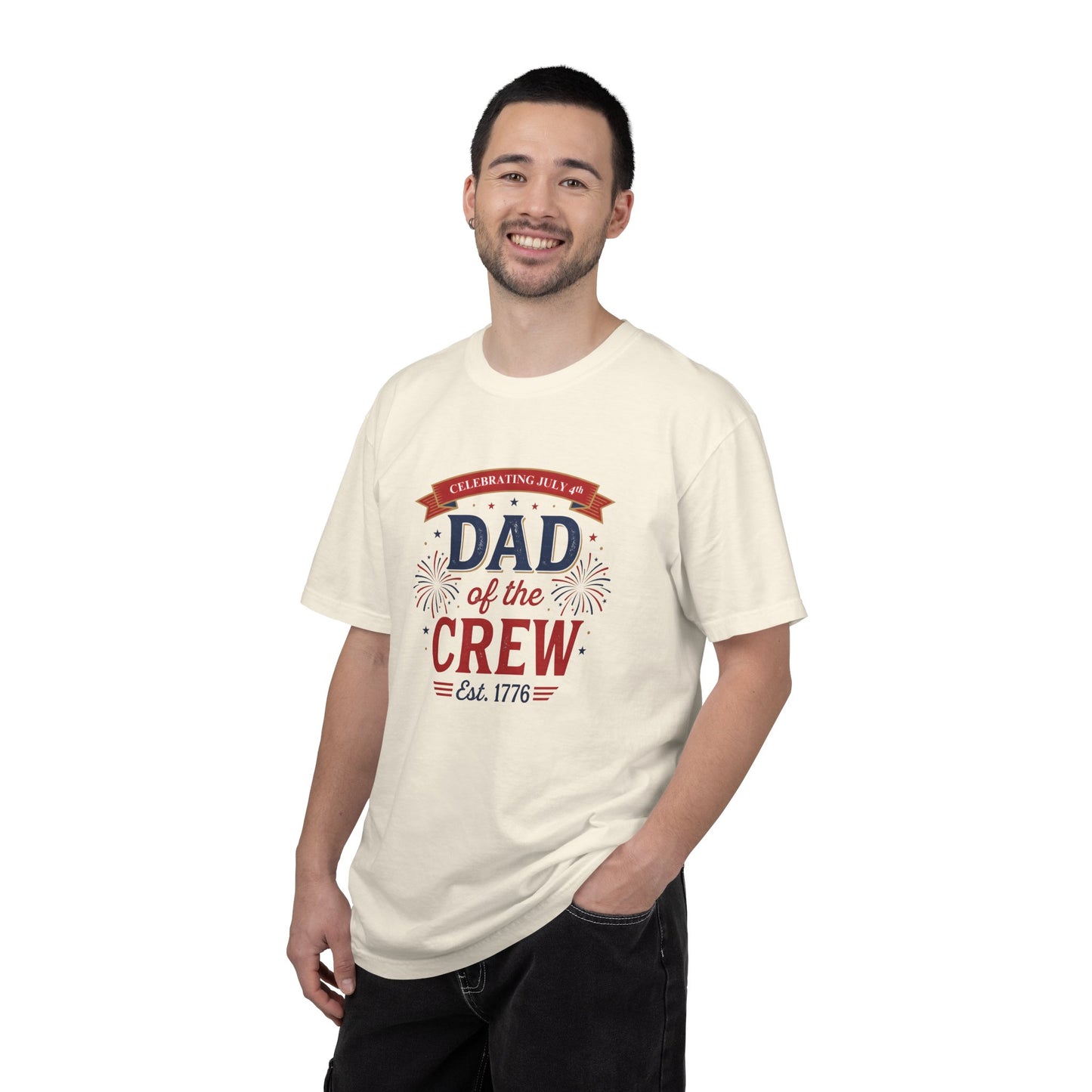 Dad of the Crew T-Shirt — Patriotic 4th of July Tee, Independence Day Shirt