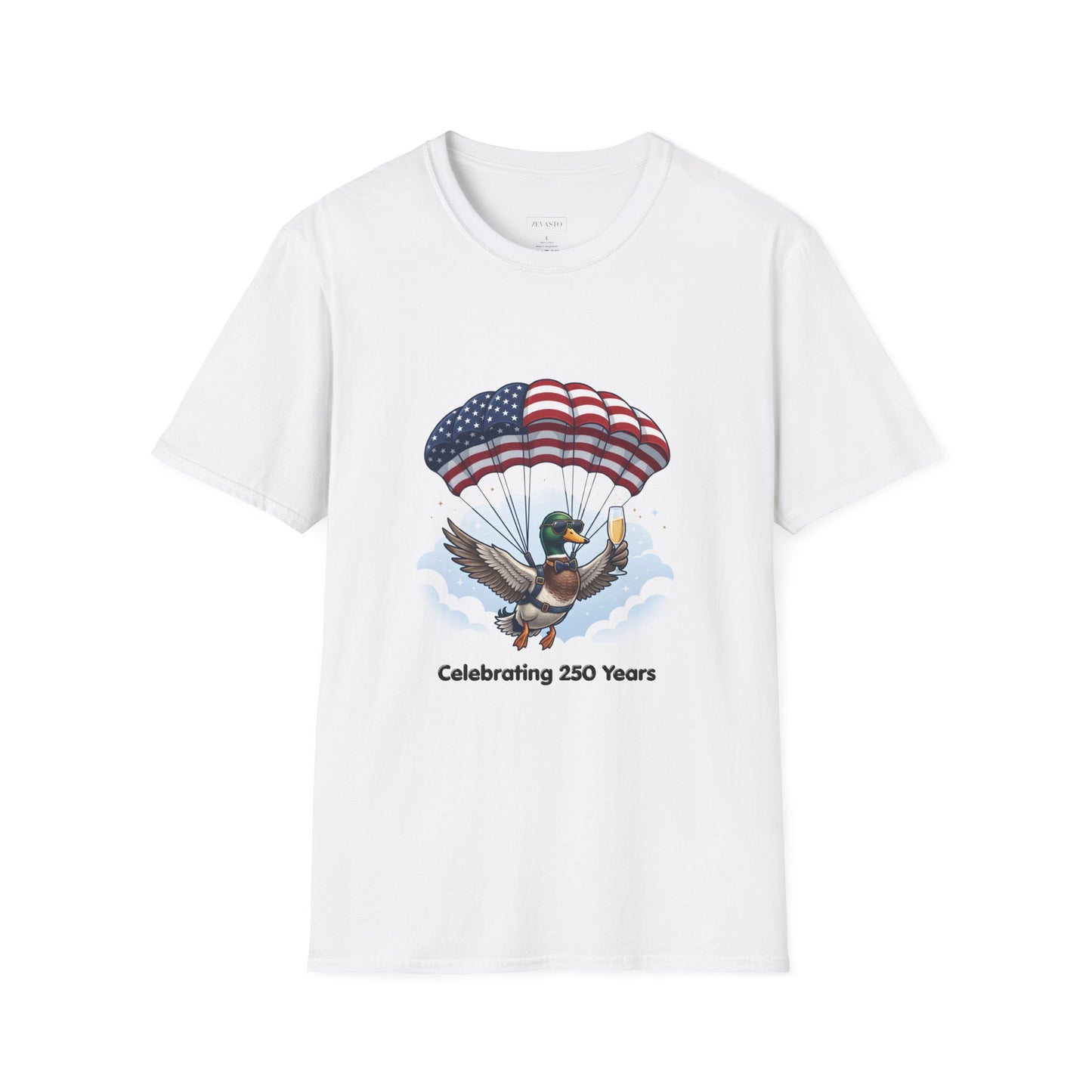 Duck Parachute T-Shirt – Celebrating 250 Years Patriotic Graphic Tee