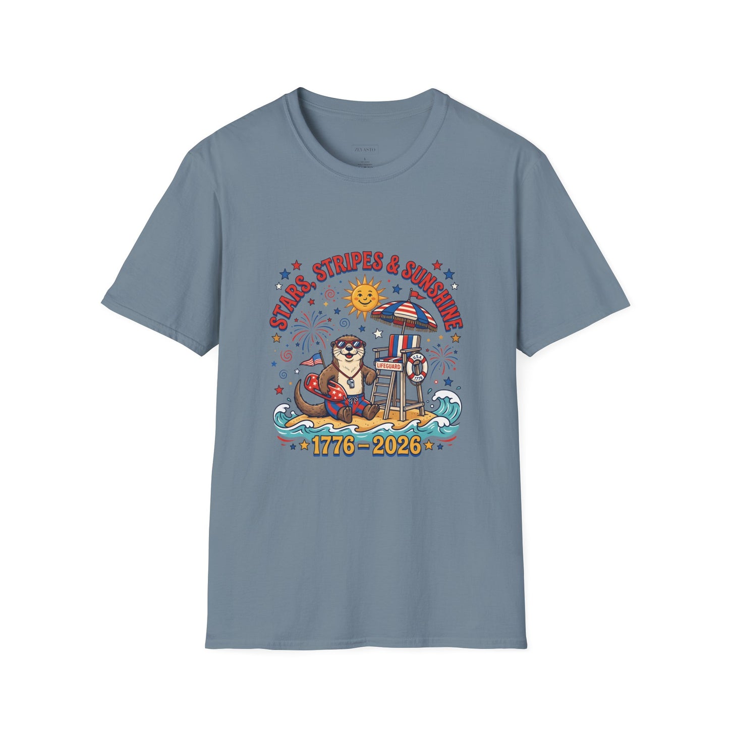 Stars, Stripes & Sunshine T-Shirt — Patriotic 1776–2026 Summer Tee, 4th of July Shirt