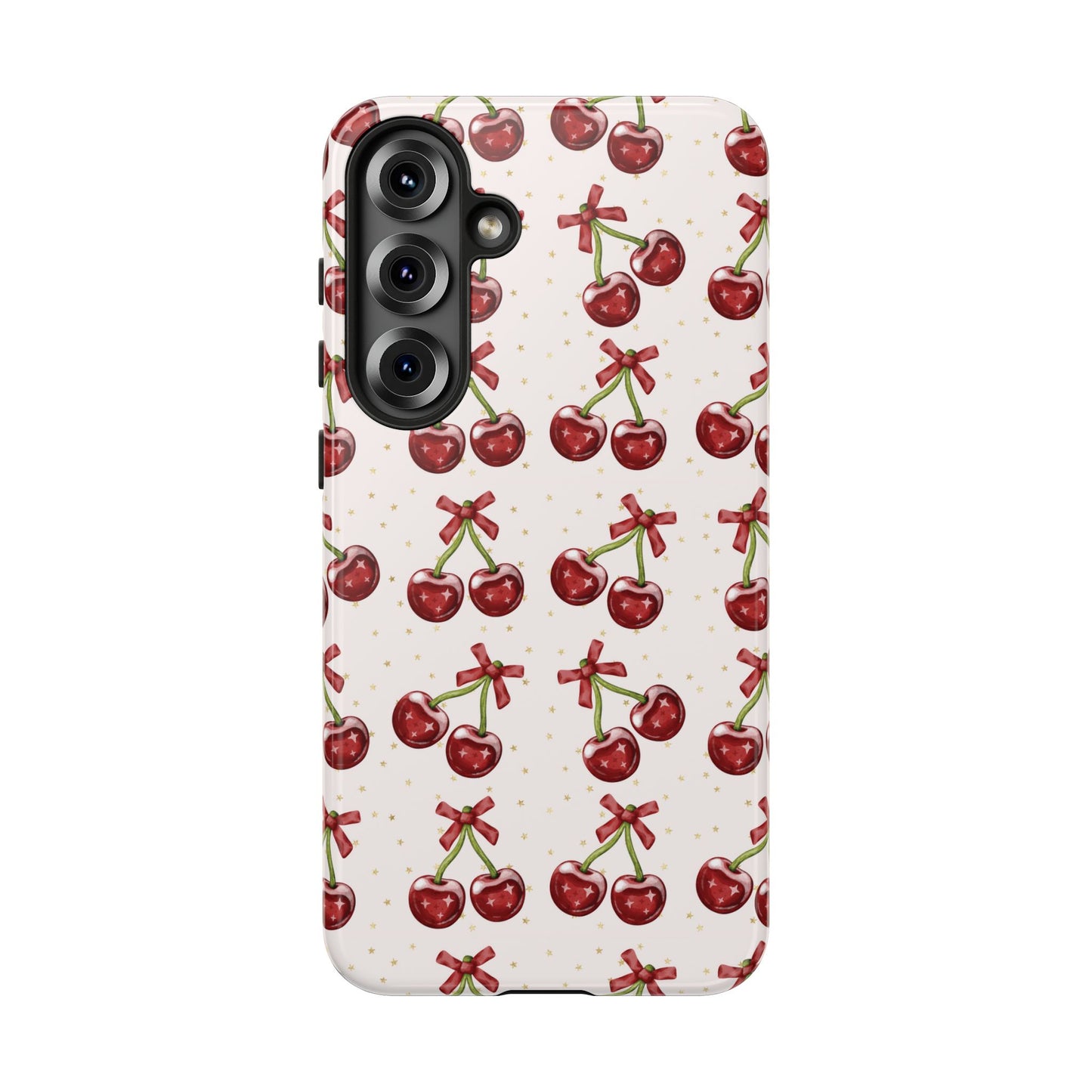 Cherry Pattern Phone Case — Cute Red Cherry Protective Phone Cover