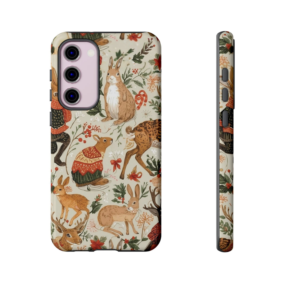 Christmas Phone Case, Animals in Christmas Spirit - Tough and Stylish for Nature Lovers