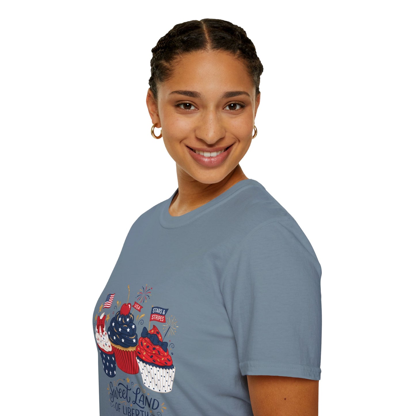 Patriotic Cupcakes T-Shirt — "Sweet Land of Liberty" 4th of July Tee