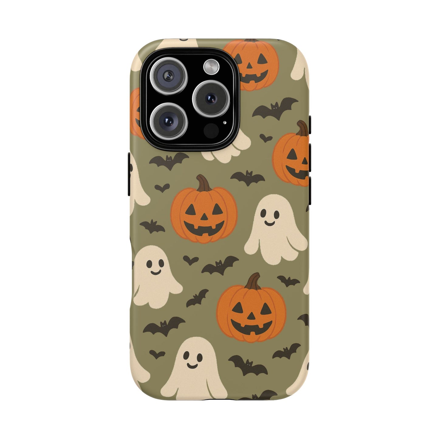 Halloween Phone Case with Ghosts and Pumpkins, Cute Fall Phone Cover, Spooky Season Accessory, Halloween Gift