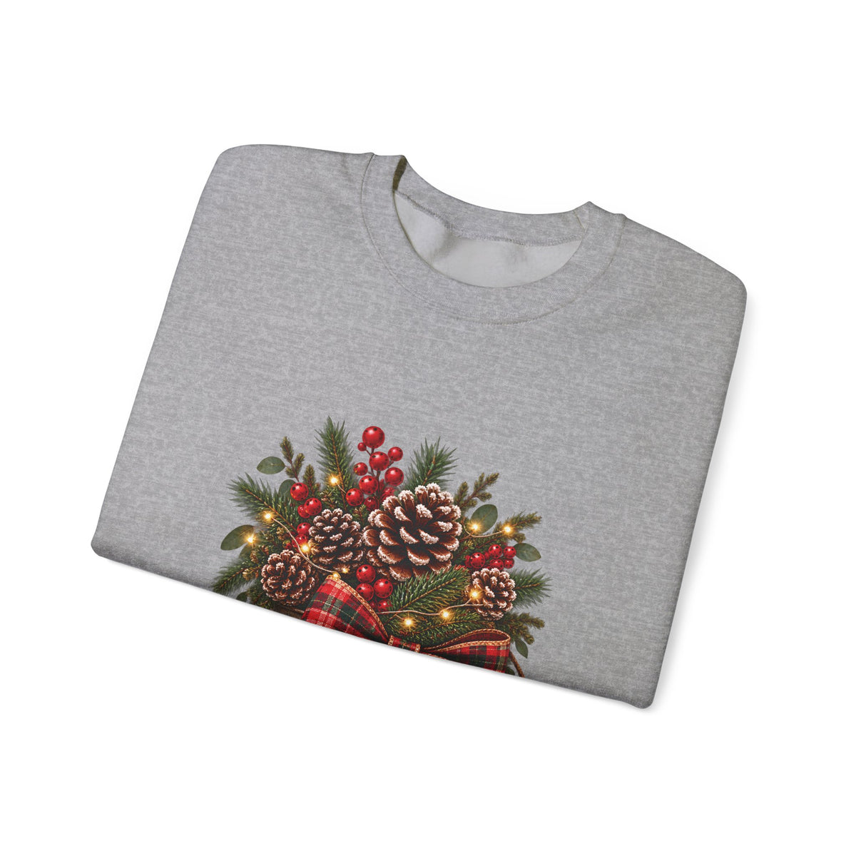 Christmas Pinecone Basket Crewneck Sweatshirt