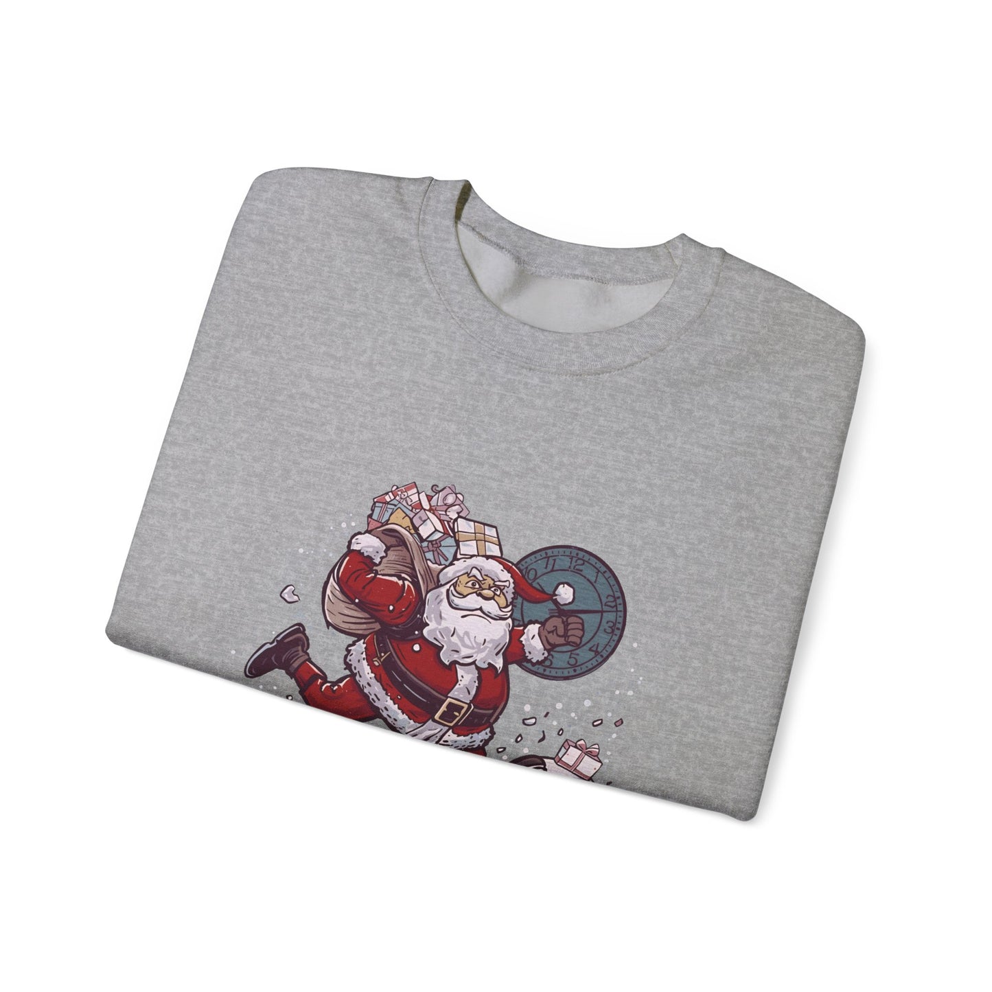 Santa Cardio Sweatshirt - Holiday Funny Gift, Christmas Apparel, Unisex Crewneck, Santa Workout