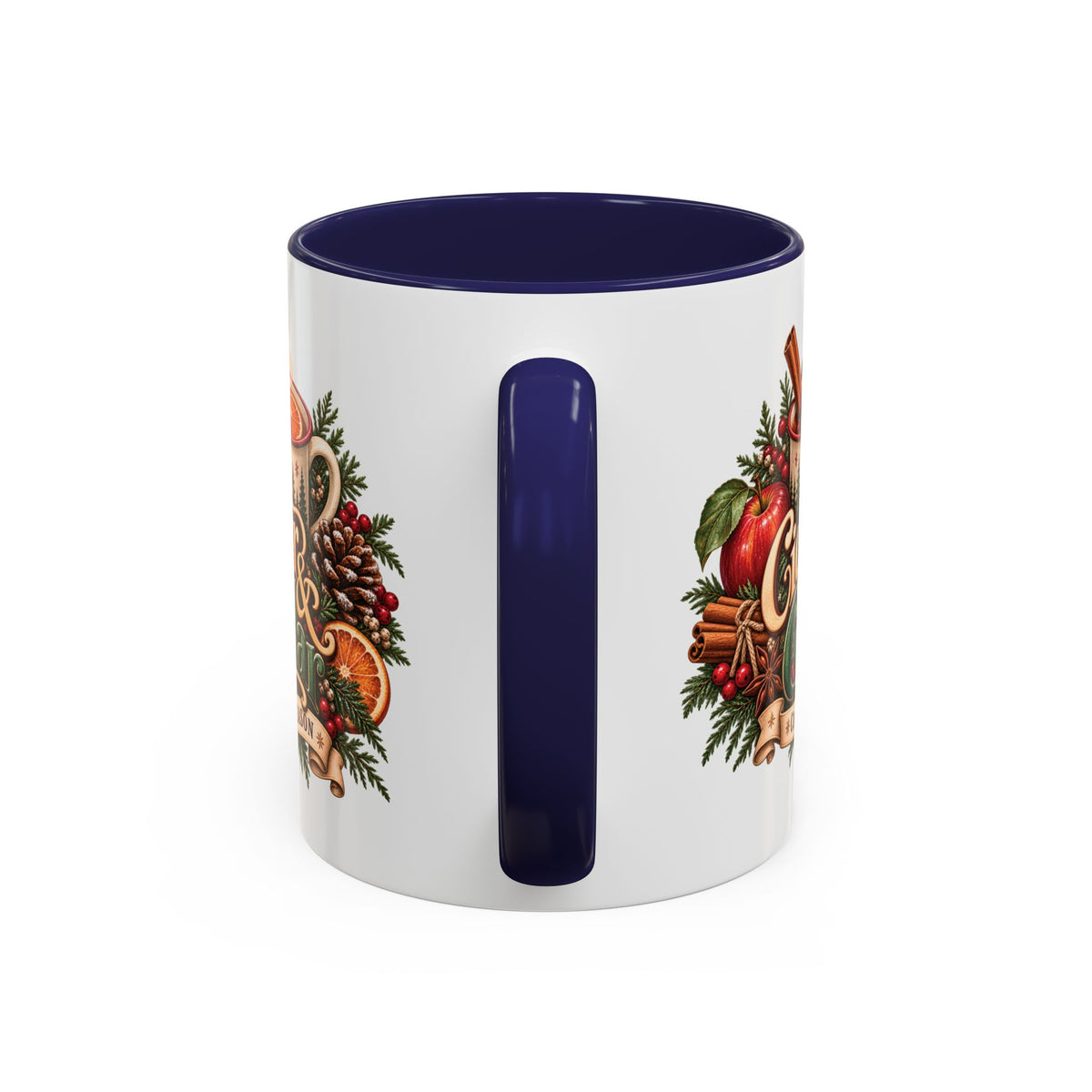 Cider & Cedar Accent Coffee Mug — Cozy Fall Hot Drink Gift (11 oz)
