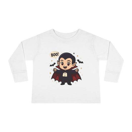 Toddler Halloween Vampire Tee, Cute Boo Halloween Shirt, Kids Long Sleeve Top, Halloween Costume, Toddler Apparel