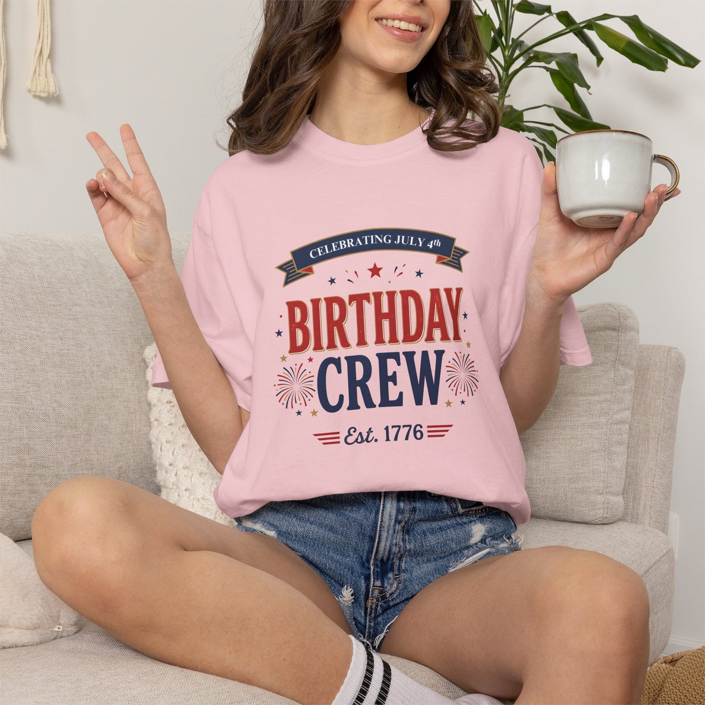 Birthday Crew T-Shirt — Patriotic Celebration Tee, 4th of July Shirt, Independence Day Gift