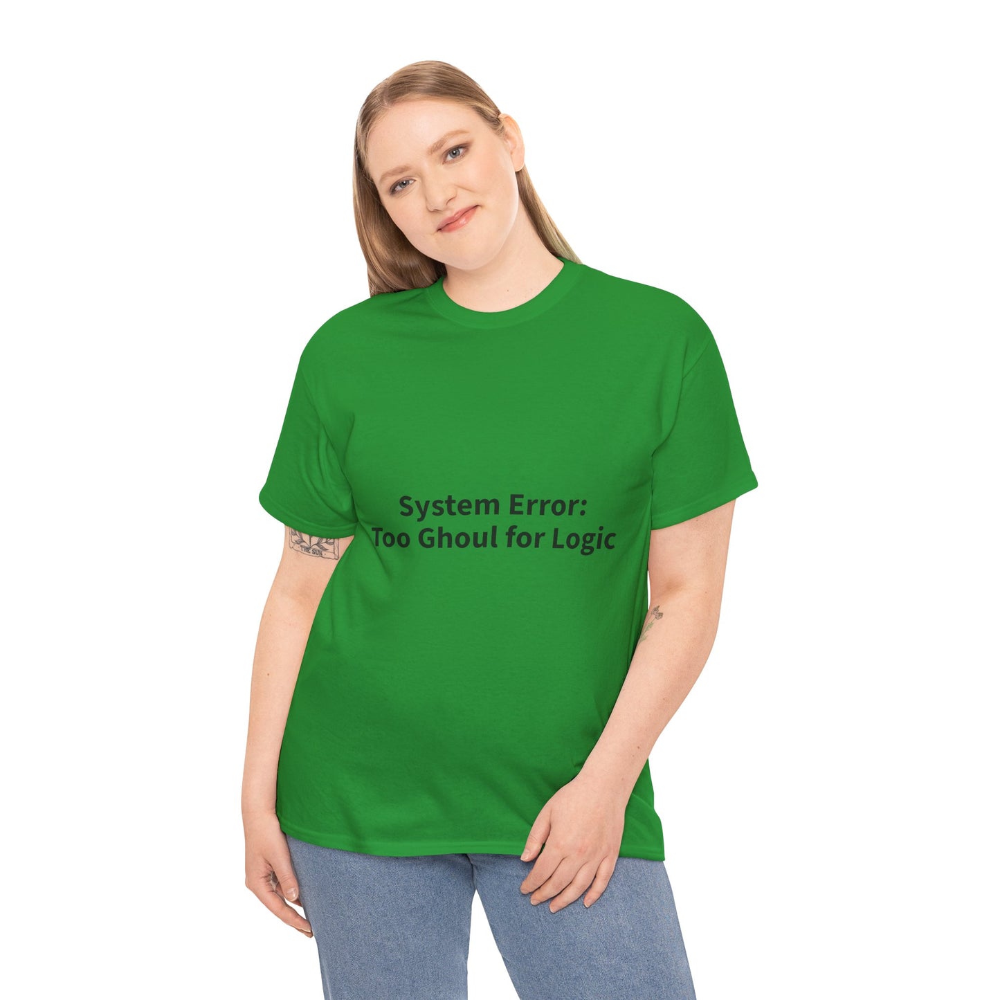 System Error Tee - Unisex Heavy Cotton Shirt, Perfect for Halloween, Geeky Fun
