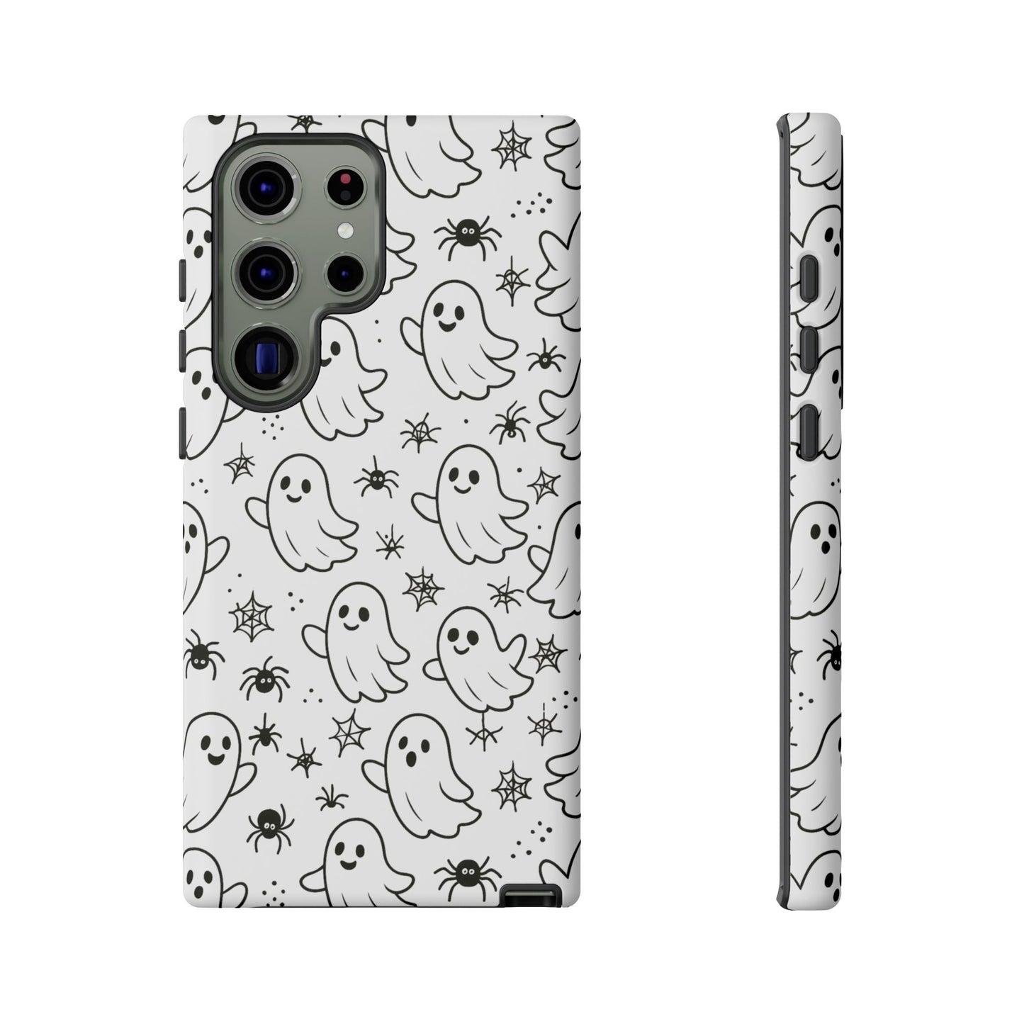 Ghostly Phone Case, Cute Halloween Phone Cover, Tough Phone Case, Spooky Phone Accessory, Ghost Pattern Design