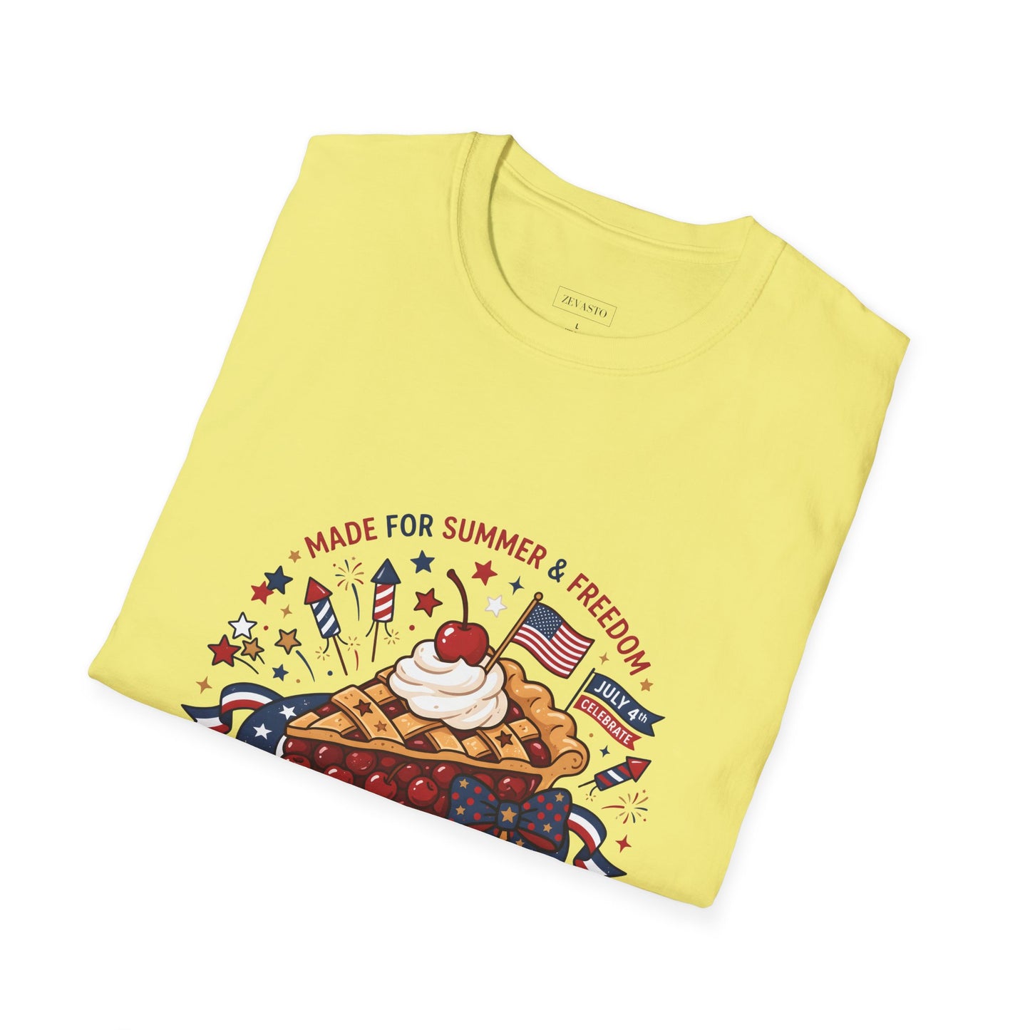 Sweet Land of Liberty Pie T-Shirt — Patriotic 4th of July Dessert Graphic Tee
