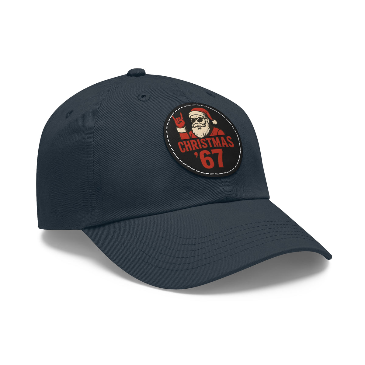 Christmas '67 Hat — Retro Santa Leather Patch Cap