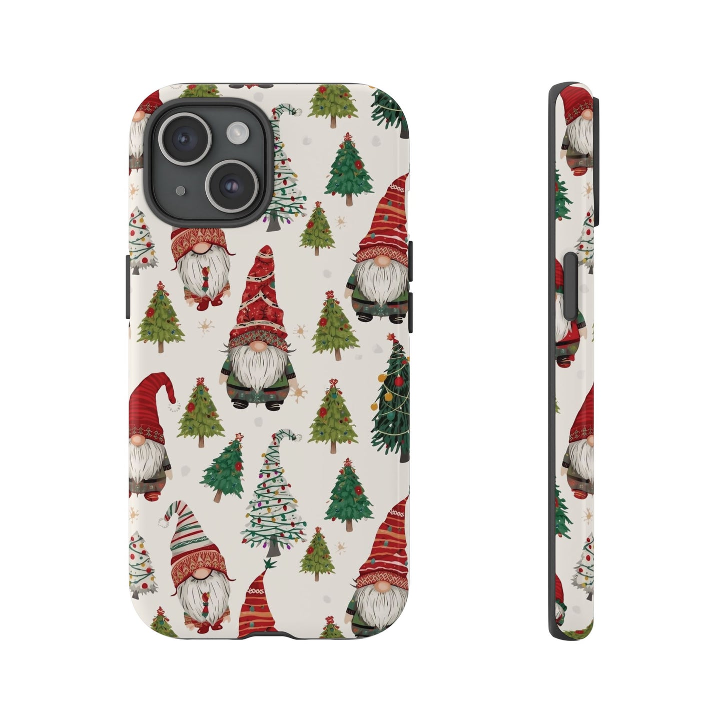 Christmas Gnome Phone Case, Dual Layer Phone Case for Iphone 17, 16, 15, 14, 13, 12, 11 & Samsung