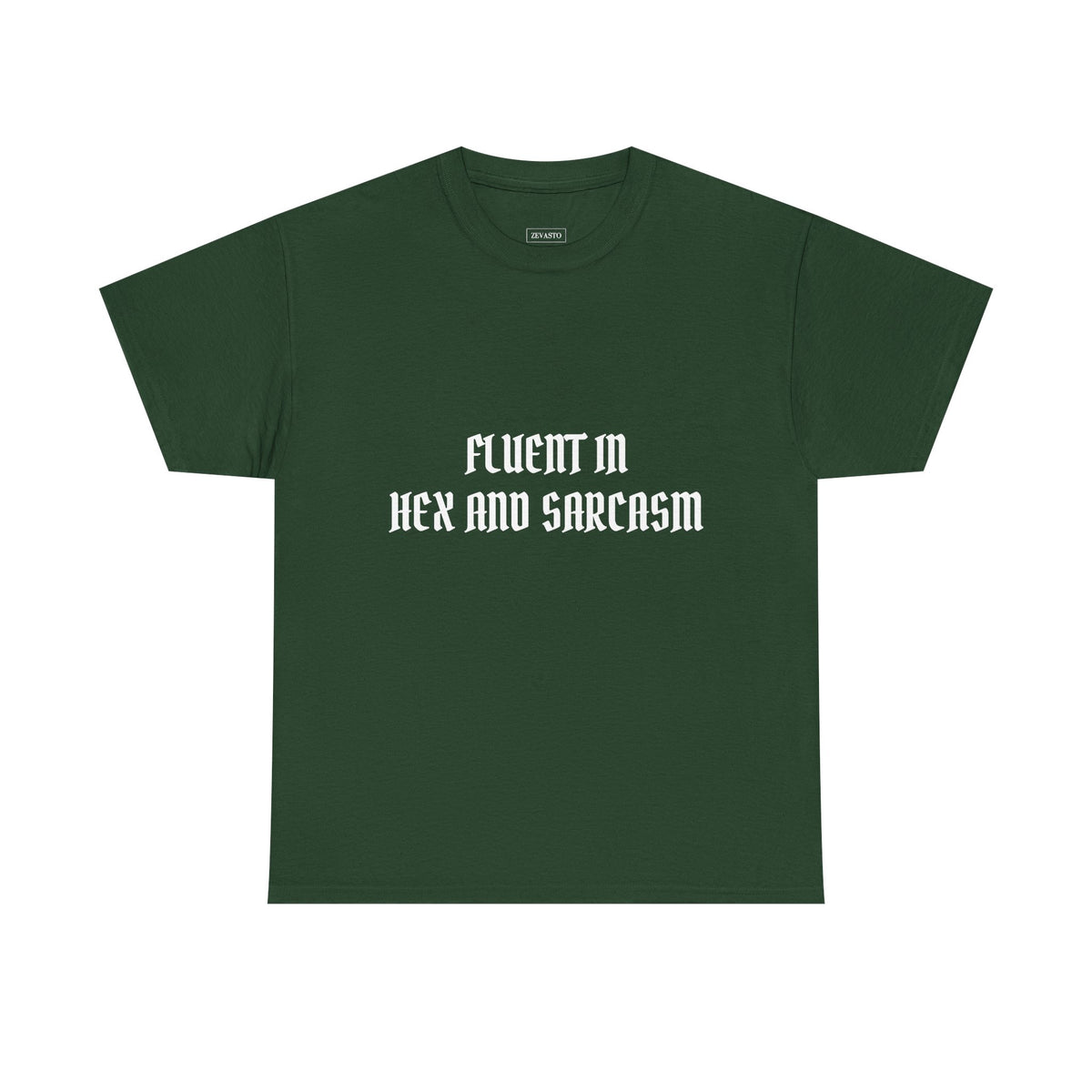 Fluent in Hex and Sarcasm Unisex Heavy Cotton Tee, Perfect for Geeky Humor Lovers, Halloween Apparel