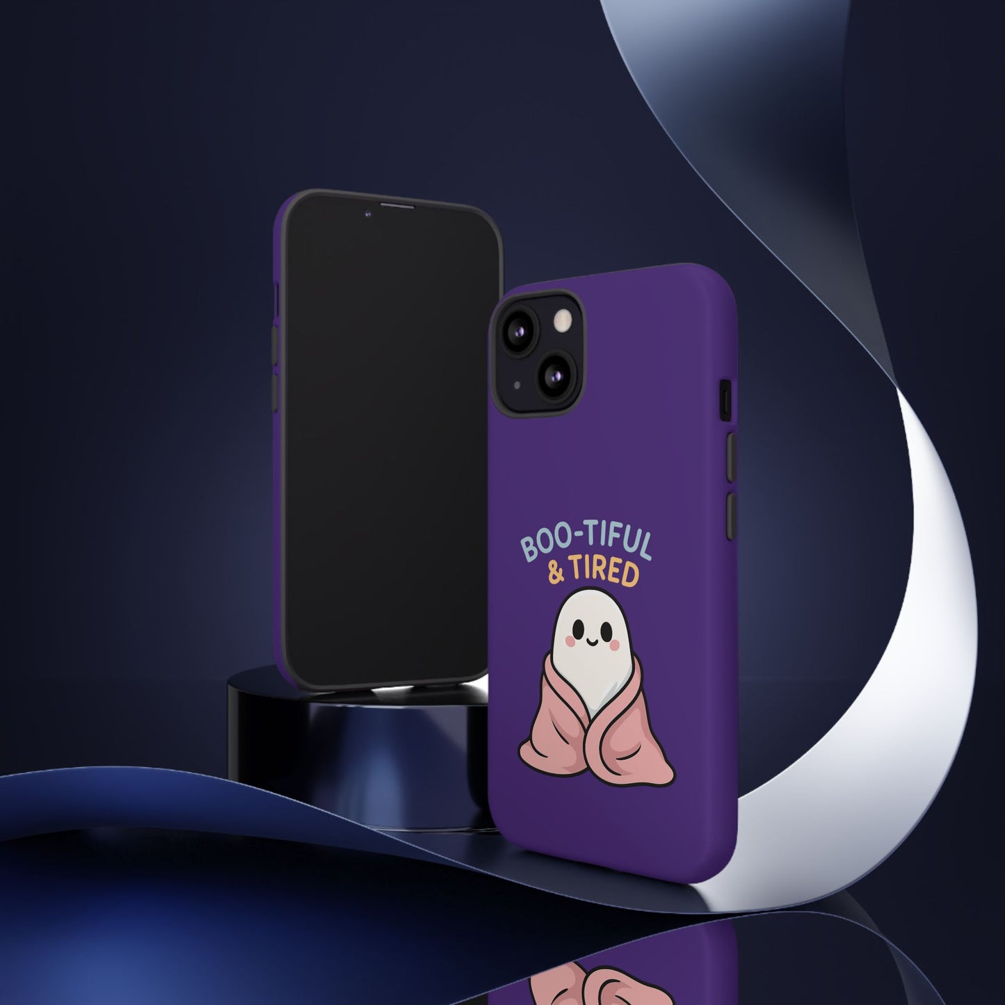 Boo-Tiful & Tired Phone Case, Halloween-Themed Design