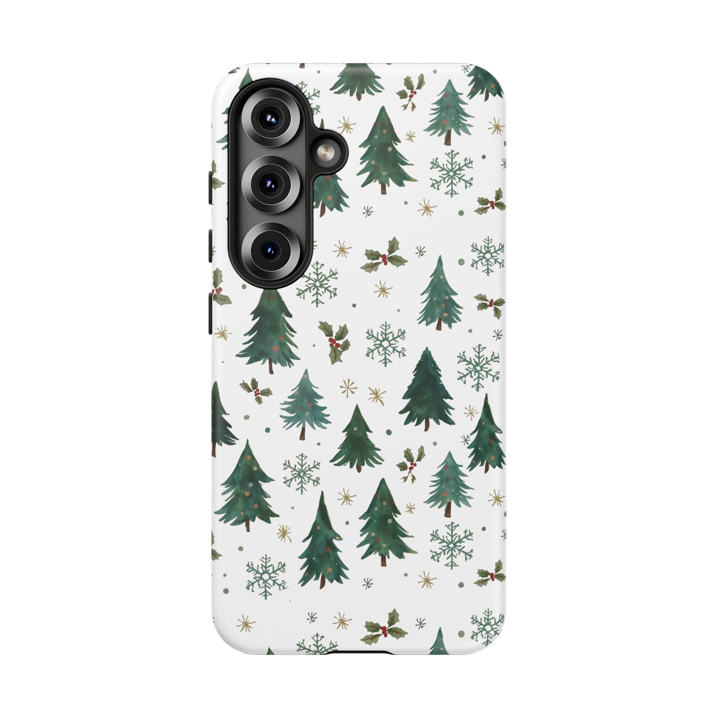 Winter Forest Phone Case, Christmas-Themed Dual Layer Phone Case for Iphone 17, 16, 15 & Samsung