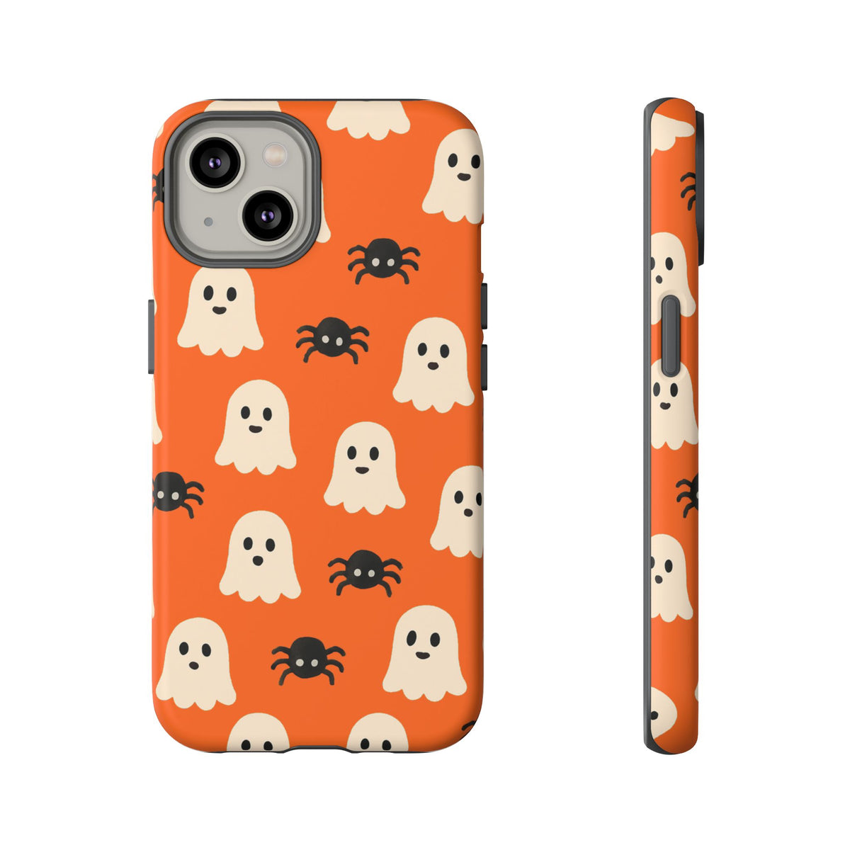 Cute Halloween Phone Case with Ghosts and Spiders, Spooky Gift, Fall Accessory, Unique Halloween Decor, Mobile Protection