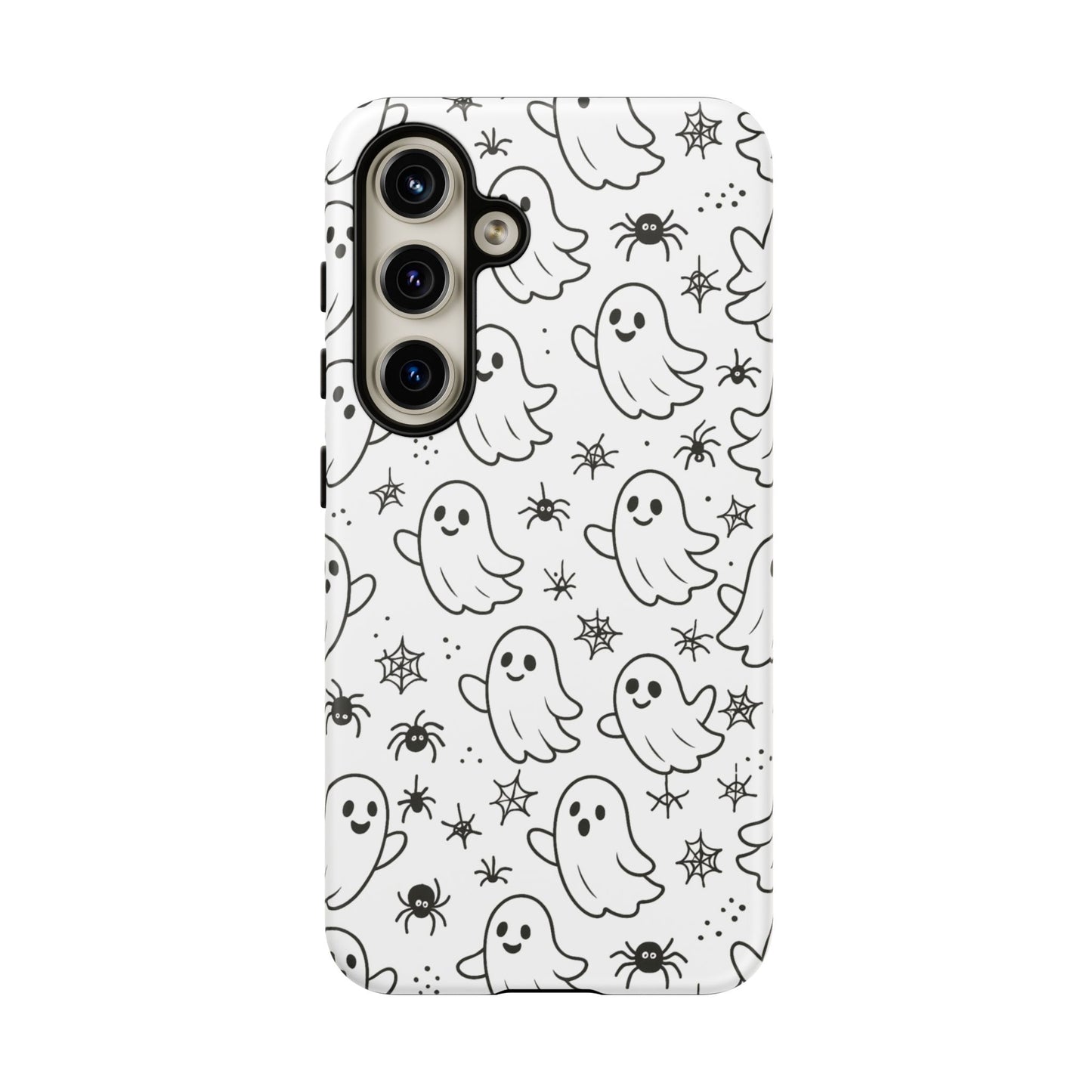 Ghostly Phone Case, Cute Halloween Phone Cover, Tough Phone Case, Spooky Phone Accessory, Ghost Pattern Design