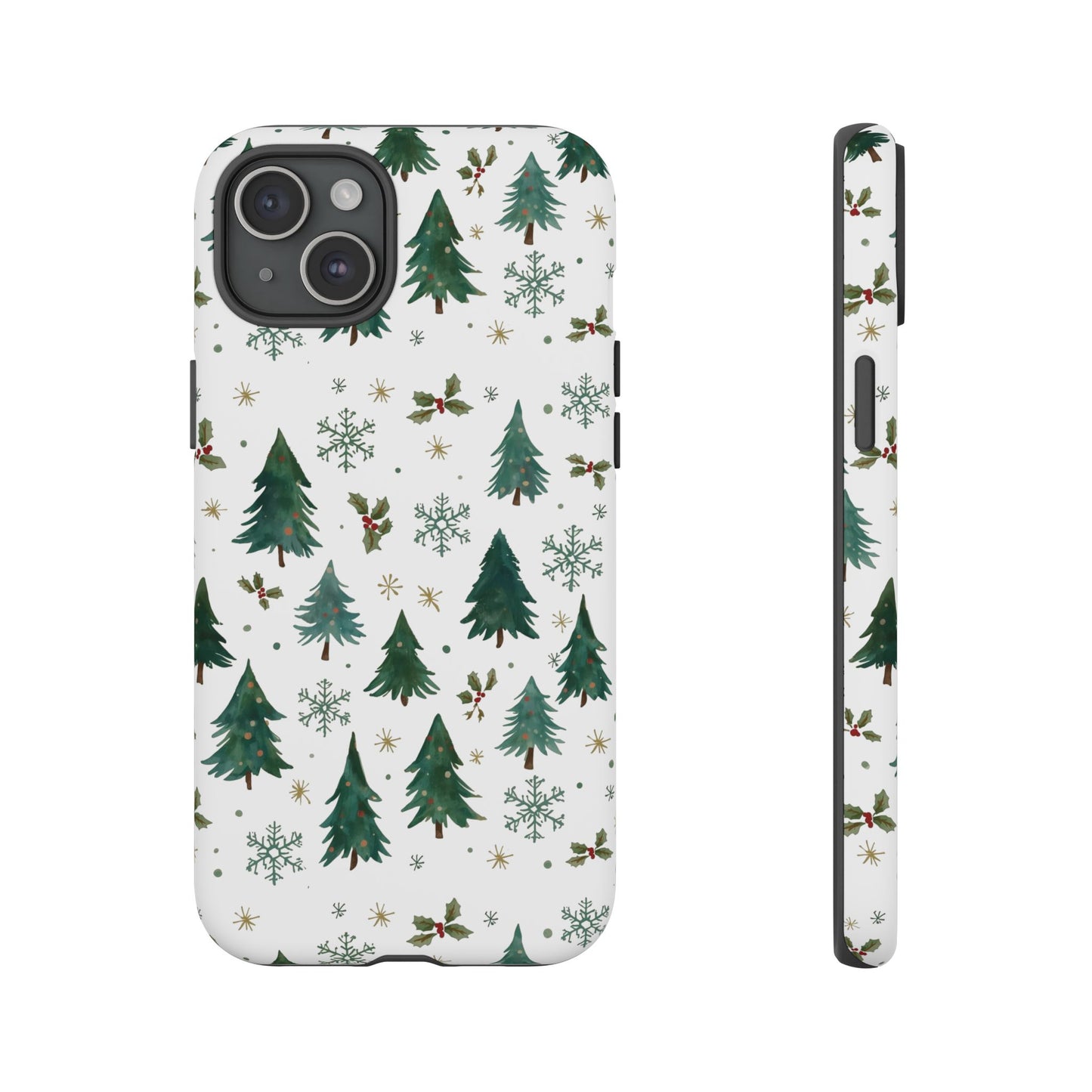 Winter Forest Phone Case, Christmas-Themed Dual Layer Phone Case for Iphone 17, 16, 15 & Samsung