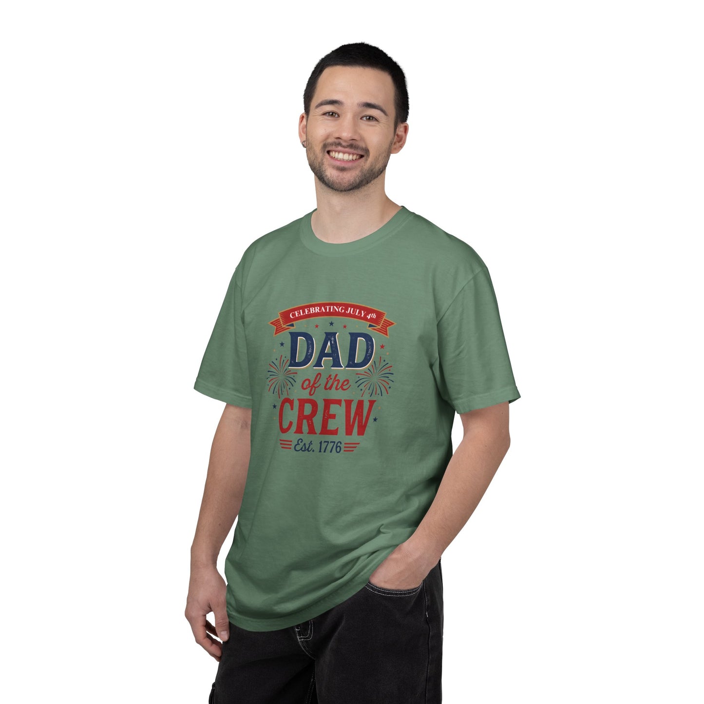 Dad of the Crew T-Shirt — Patriotic 4th of July Tee, Independence Day Shirt