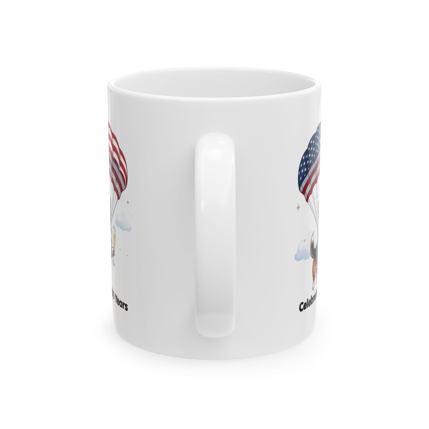 Patriotic Corgi Ceramic Mug
