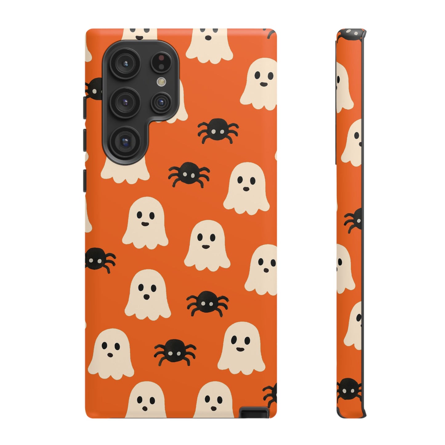 Cute Halloween Phone Case with Ghosts and Spiders, Spooky Gift, Fall Accessory, Unique Halloween Decor, Mobile Protection