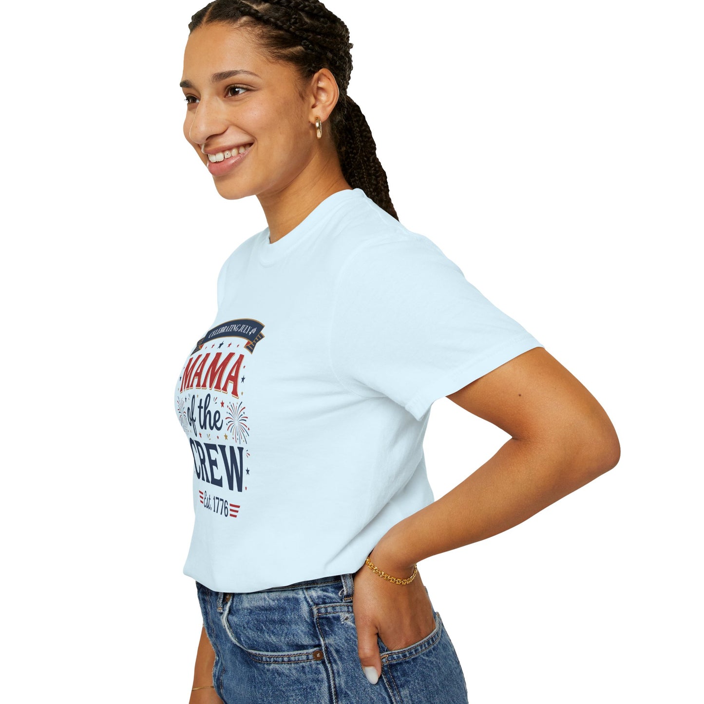 Mama of the Crew T-Shirt — Patriotic 4th of July Tee, Independence Day Shirt