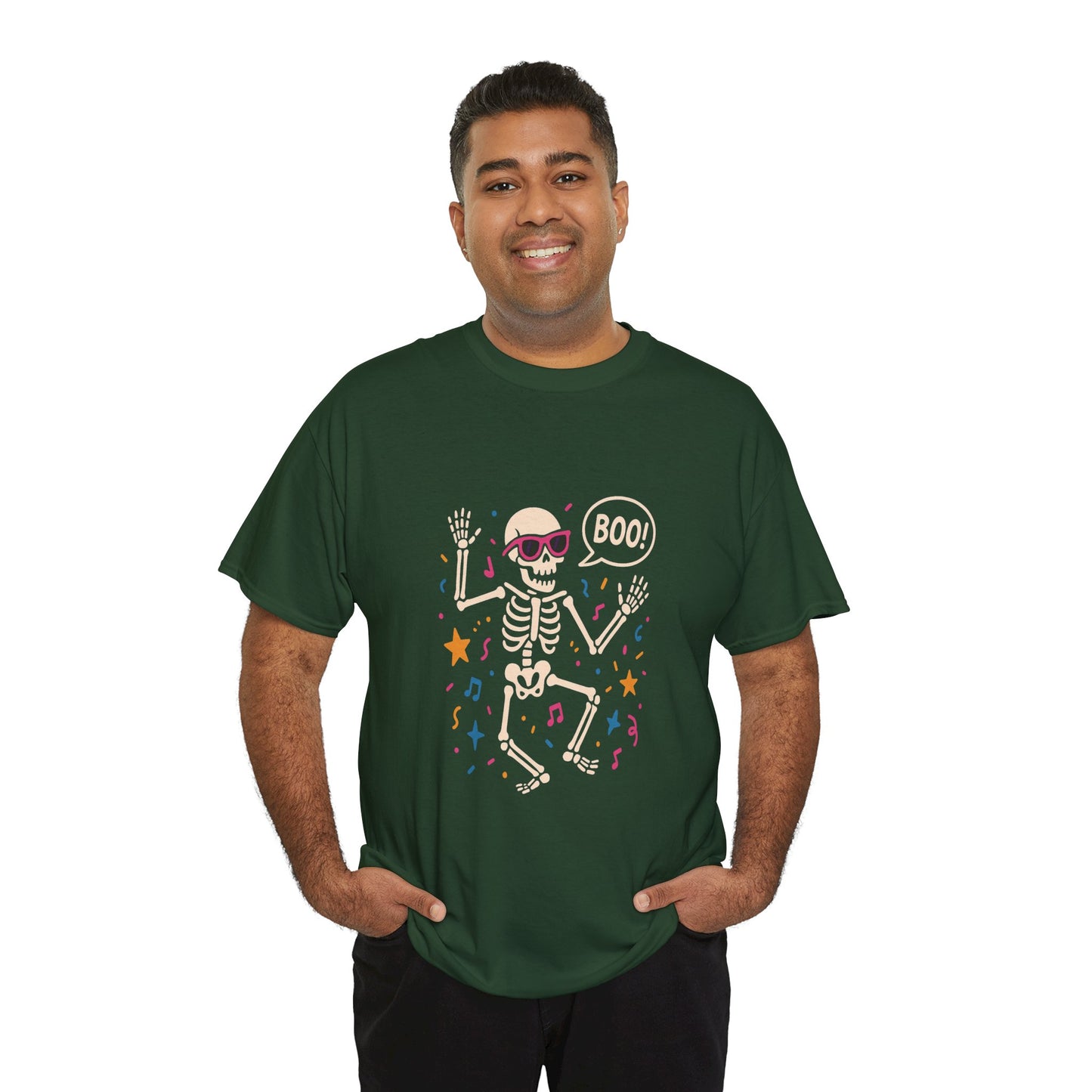 Halloween Skeleton Tee, Unisex Graphic Tee, Spooky Fun Shirt