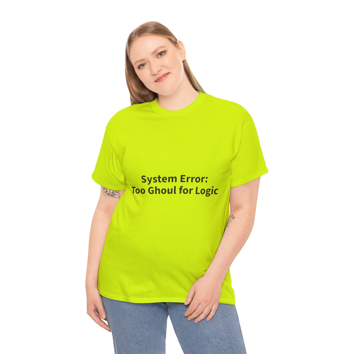 System Error Tee - Unisex Heavy Cotton Shirt, Perfect for Halloween, Geeky Fun