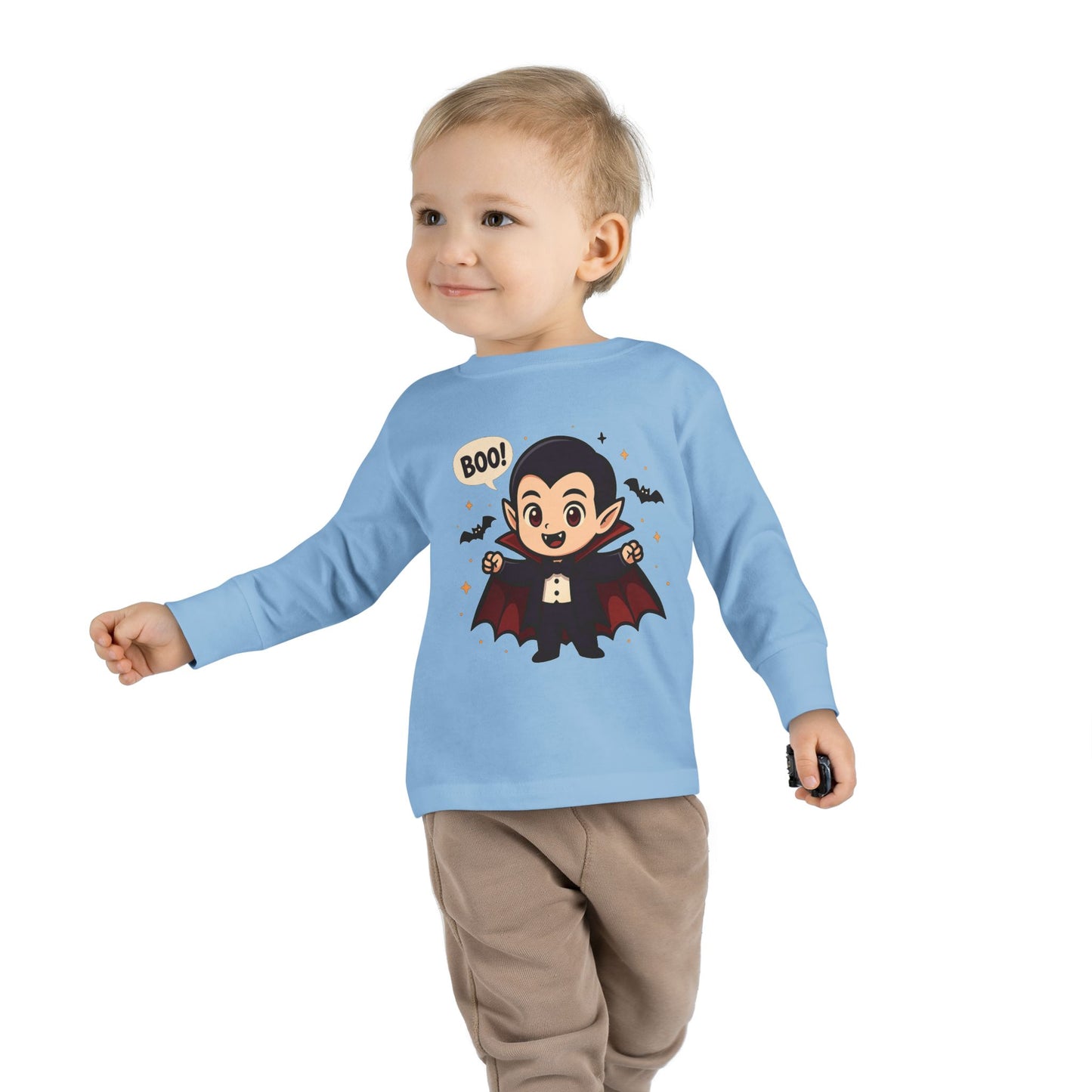 Toddler Halloween Vampire Tee, Cute Boo Halloween Shirt, Kids Long Sleeve Top, Halloween Costume, Toddler Apparel