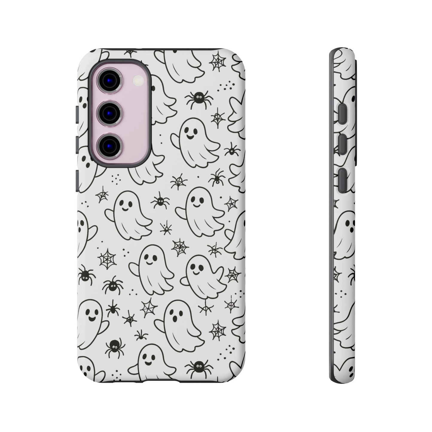 Ghostly Phone Case, Cute Halloween Phone Cover, Tough Phone Case, Spooky Phone Accessory, Ghost Pattern Design