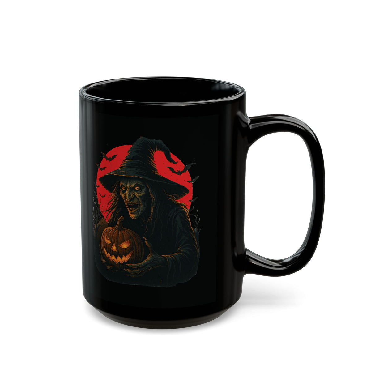 Halloween Witch Mug, Spooky Coffee Cup, Black Witch Mug 11oz/15oz, Witchcraft Gift, Fall Beverage Mug, Halloween Decor