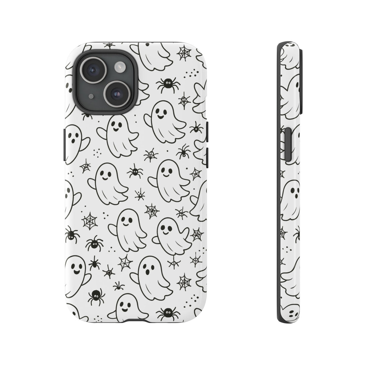 Ghostly Phone Case, Cute Halloween Phone Cover, Tough Phone Case, Spooky Phone Accessory, Ghost Pattern Design