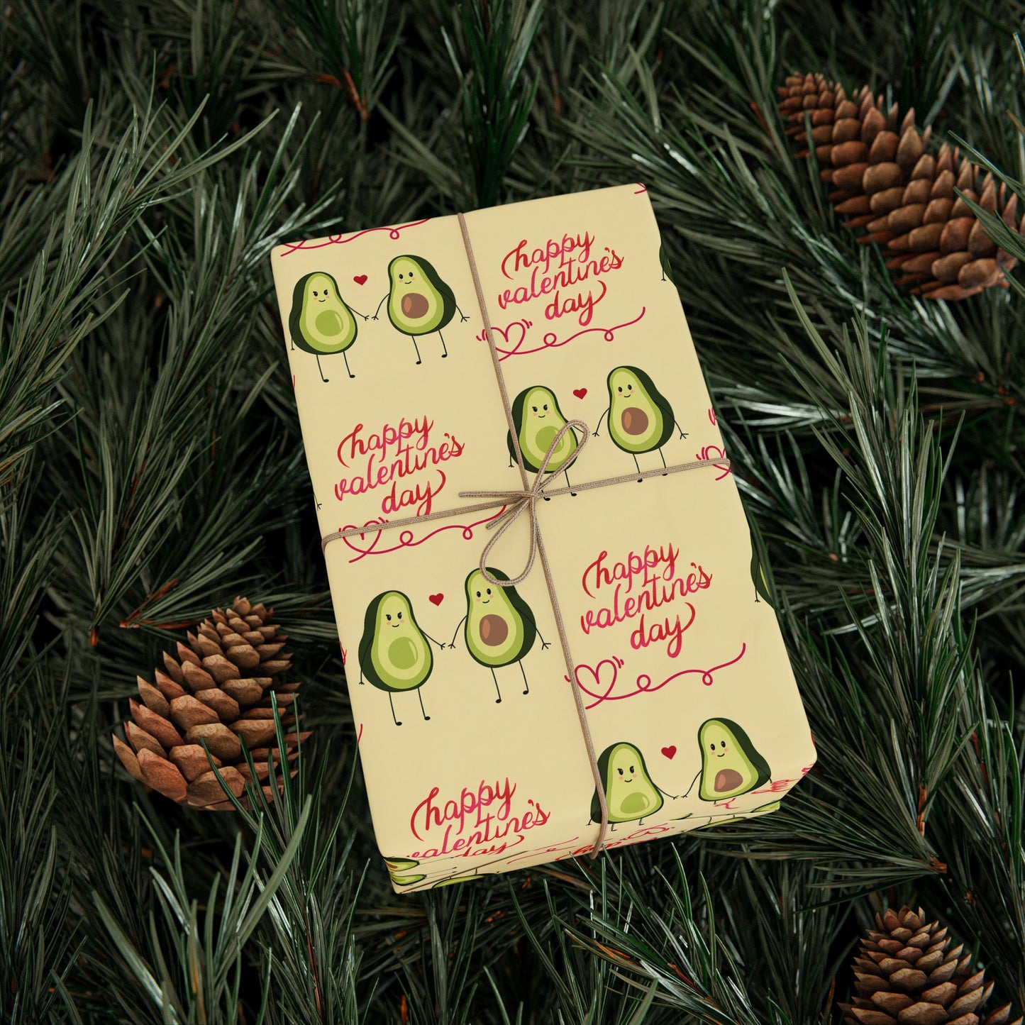 Valentine's Day Wrapping Paper — Cute Avocado Gift Wrap Roll
