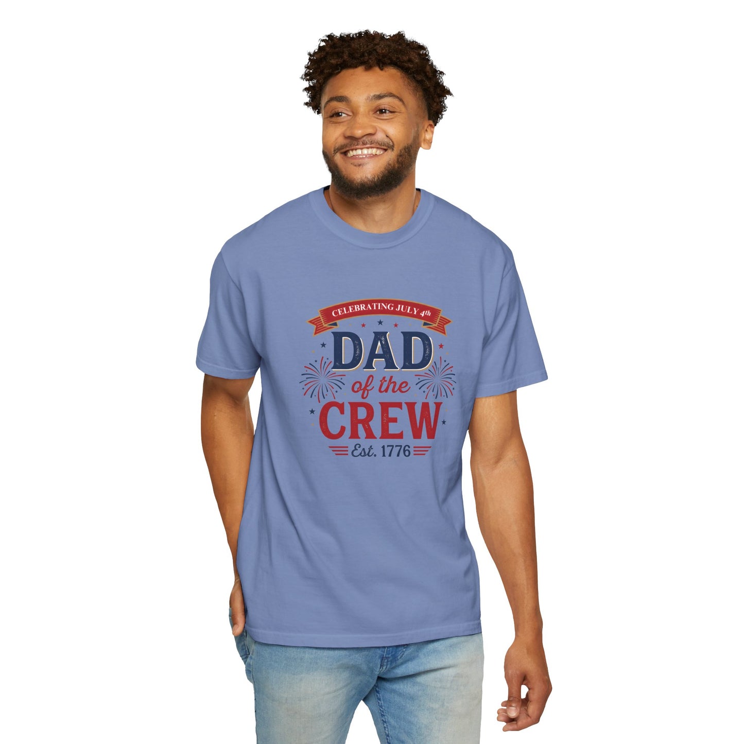 Dad of the Crew T-Shirt — Patriotic 4th of July Tee, Independence Day Shirt