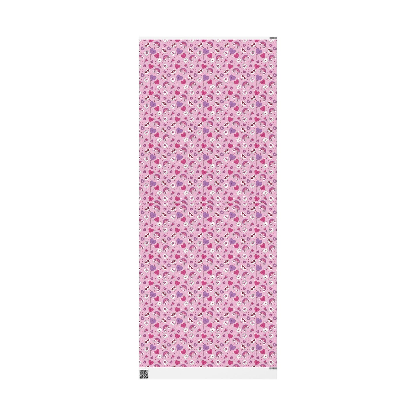 Valentine Pink Hearts & Love Notes Wrapping Paper Roll — Cute Romantic Gift Wrap