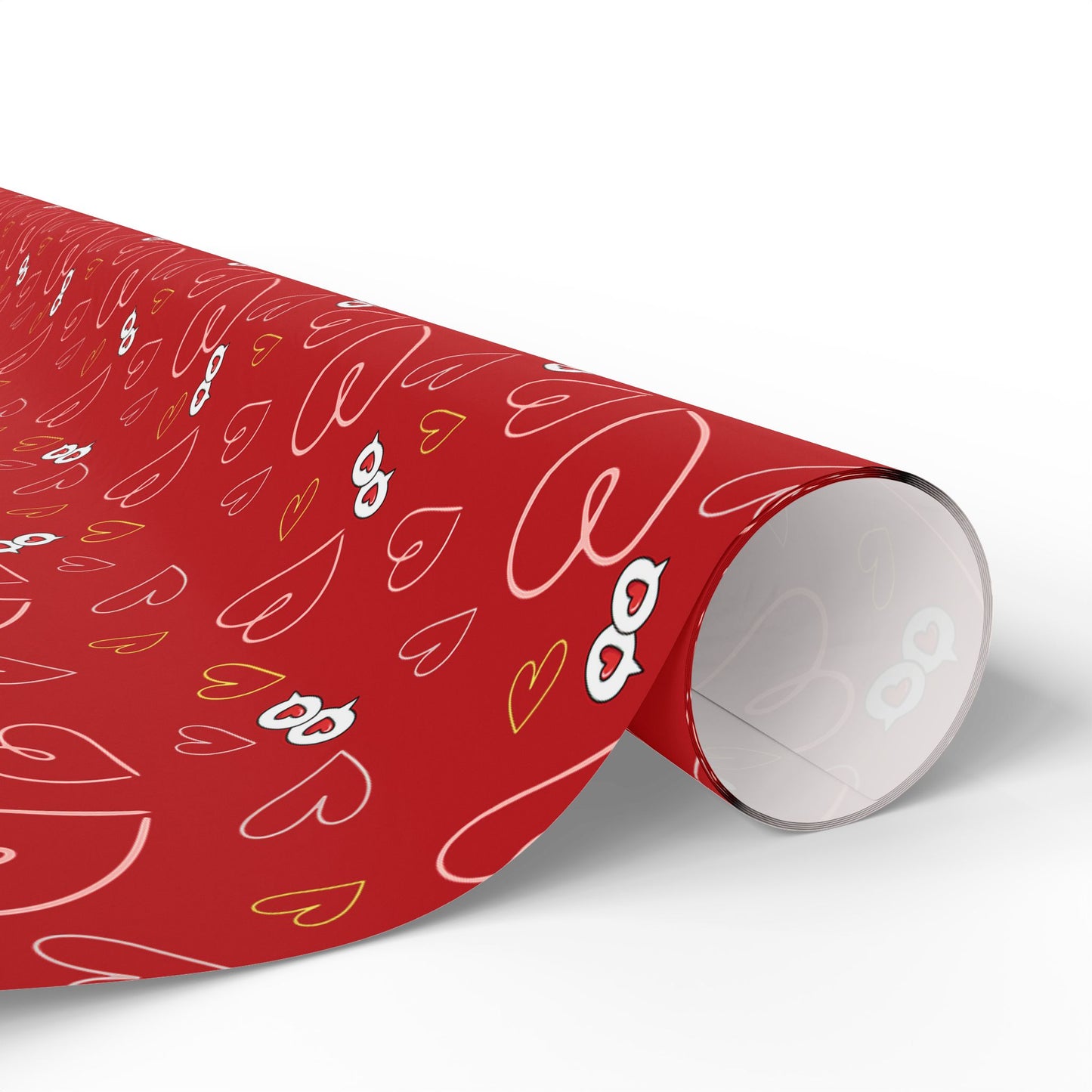 Red Heart Pattern Wrapping Paper — Romantic Gift Wrap for Valentine’s Day & Anniversaries