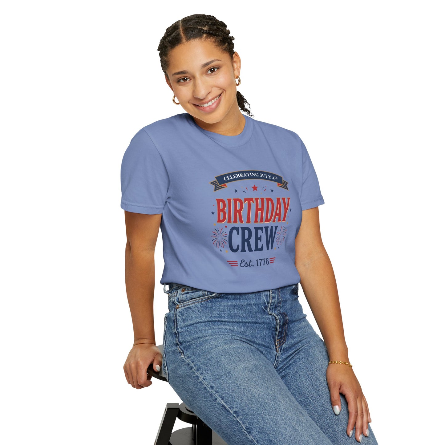 Birthday Crew T-Shirt — Patriotic Celebration Tee, 4th of July Shirt, Independence Day Gift