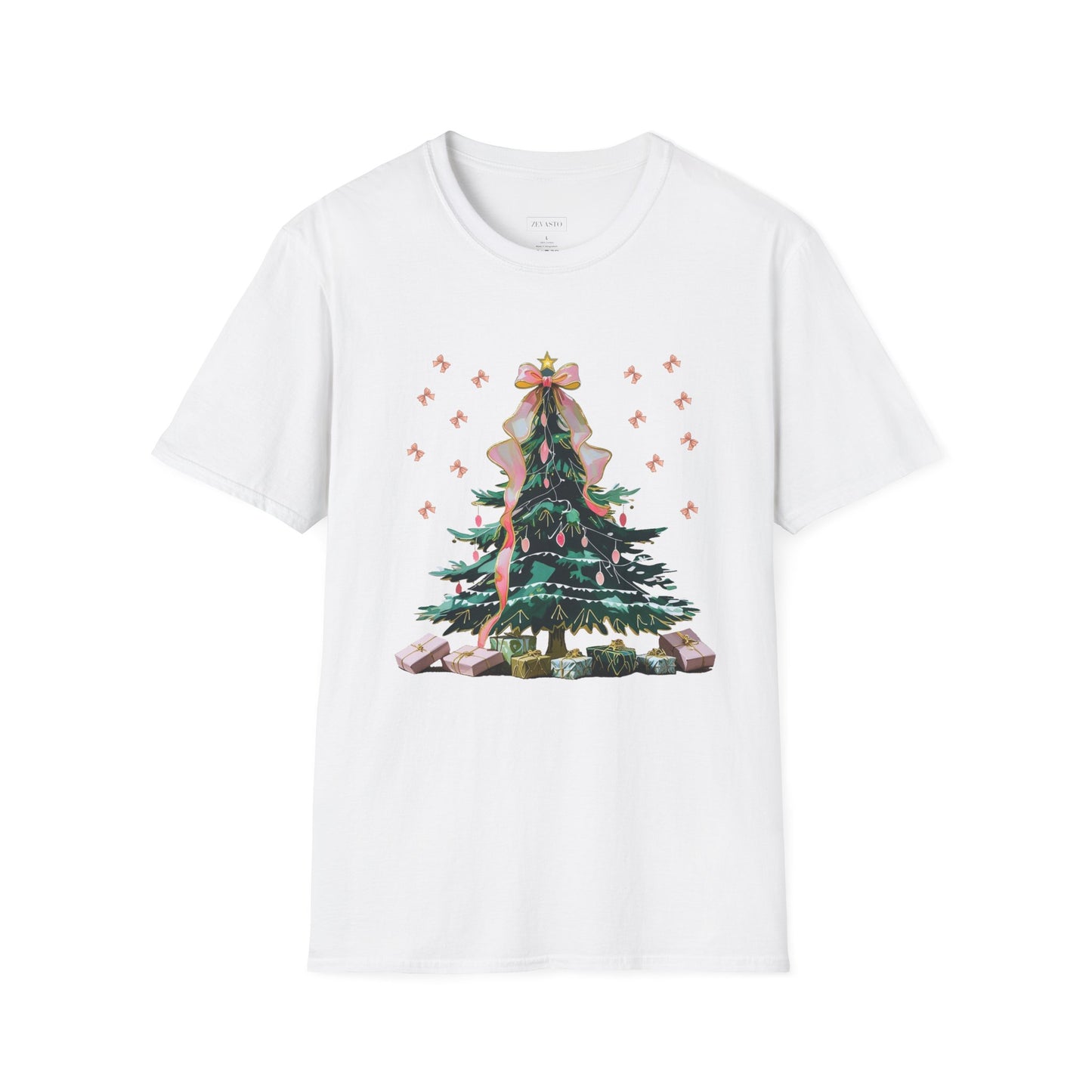 Christmas Tree Unisex Softstyle T-Shirt | Holiday Outfit, Festive Apparel