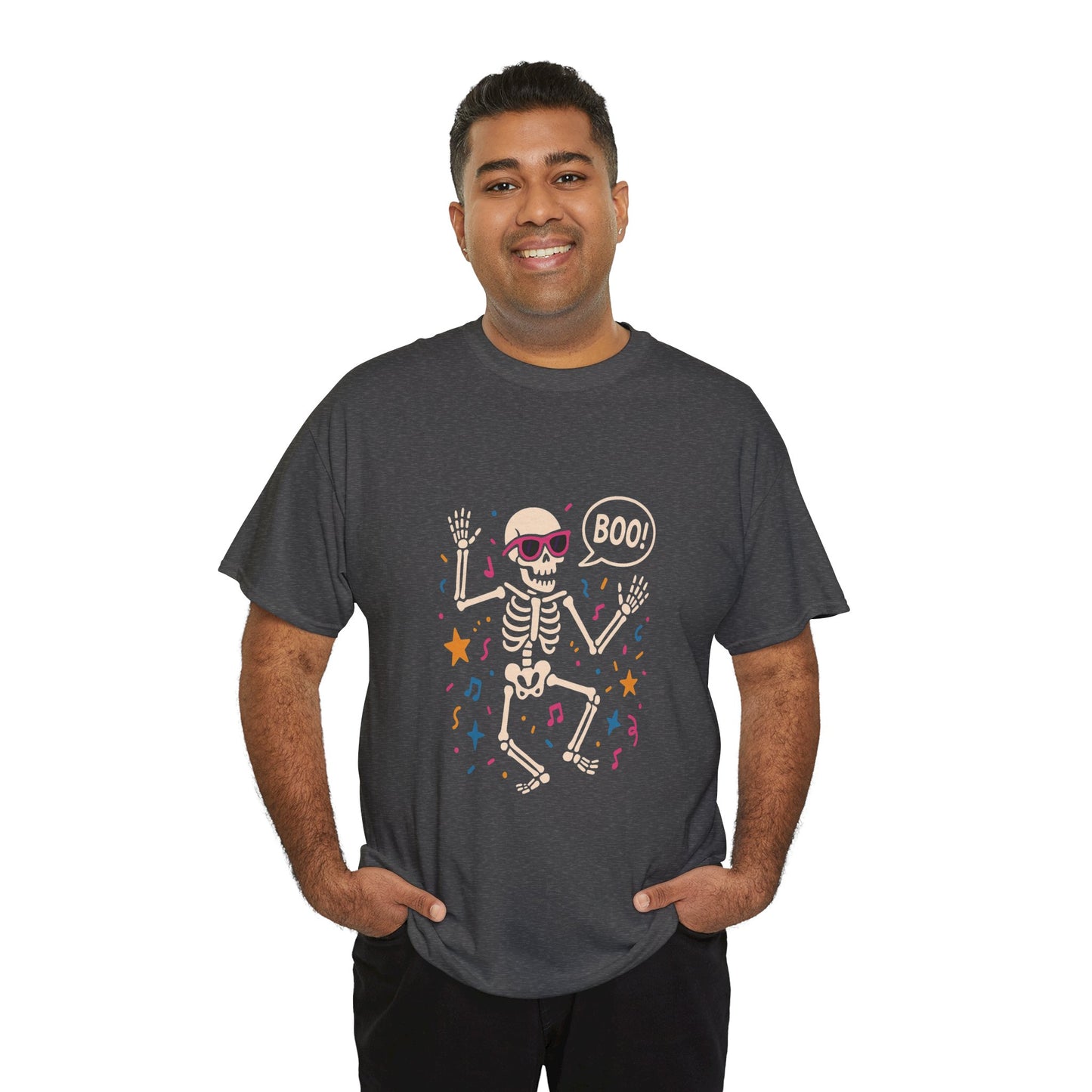 Halloween Skeleton Tee, Unisex Graphic Tee, Spooky Fun Shirt