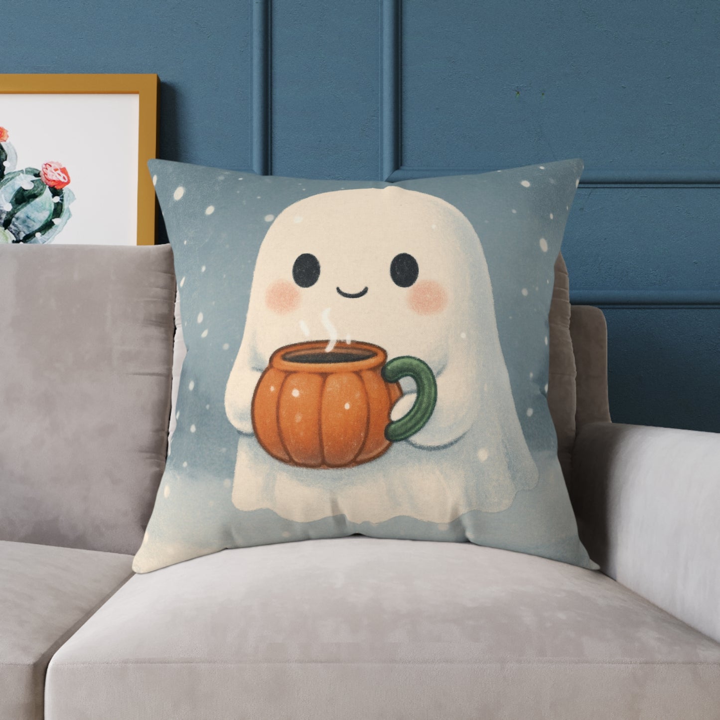 Cozy Halloween Ghost Pillow, Cute Pillow, Home Decor, Fall Decor, Ghost Decor, Halloween Gift, Cozy Vibes
