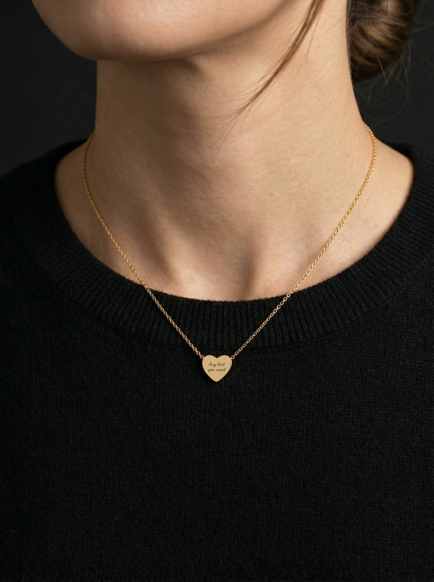 Engravable Heart Necklace, Personalized Pendant, Gift for Valentines Day | Mothers Day