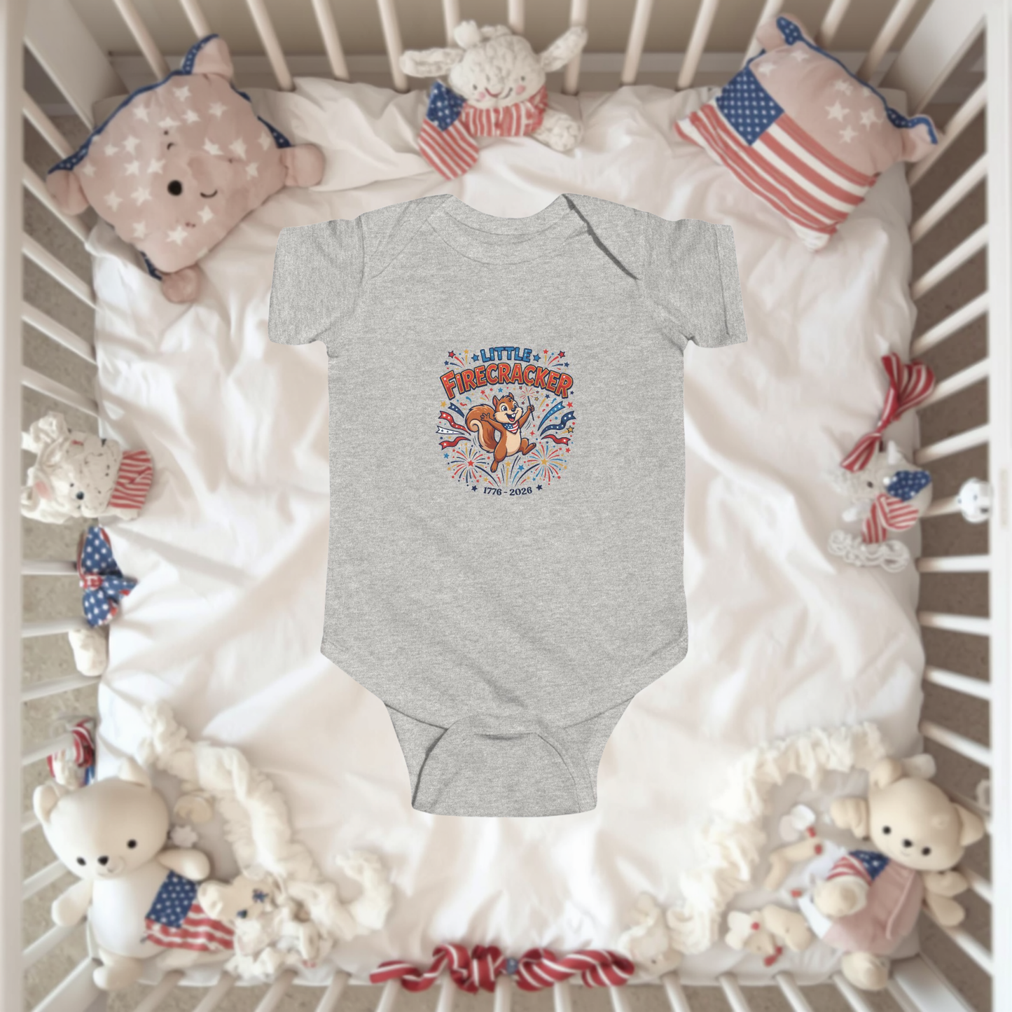 Infant Bodysuit - Little Firecracker Cute 4th of July Baby One-Piece