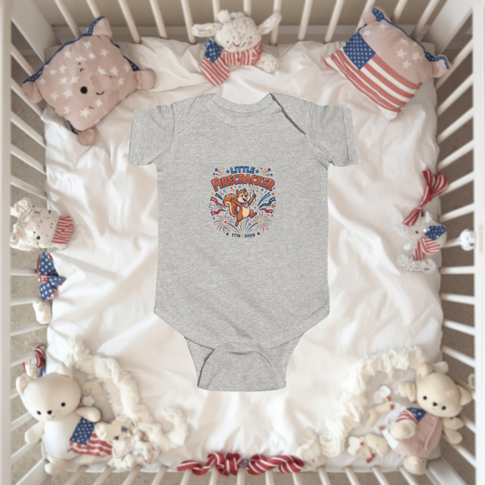 Infant Bodysuit - Little Firecracker Cute 4th of July Baby One-Piece