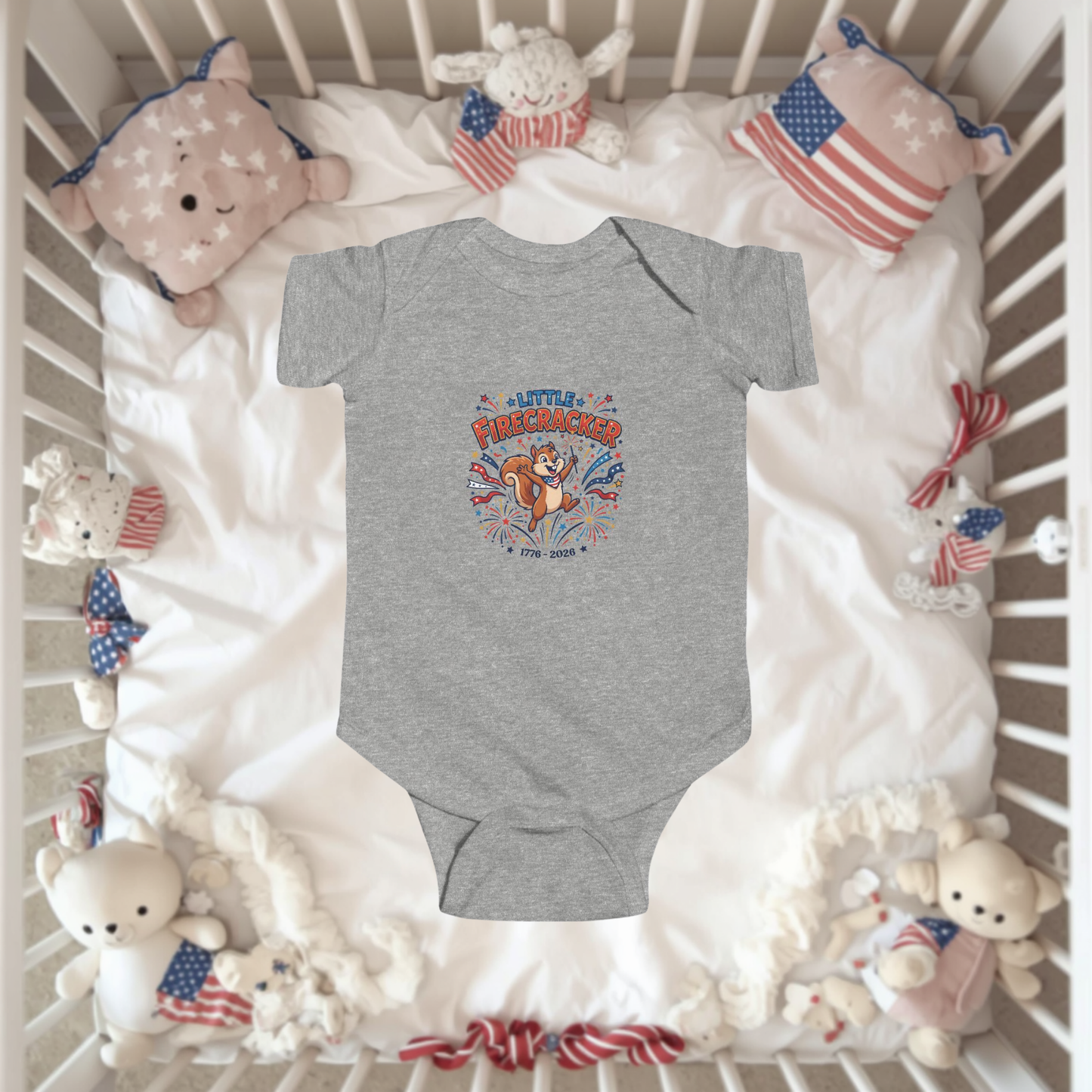 Infant Bodysuit - Little Firecracker Cute 4th of July Baby One-Piece