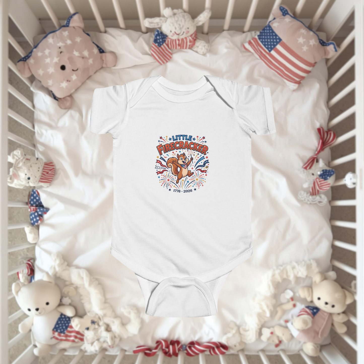 Infant Bodysuit - Little Firecracker Cute 4th of July Baby One-Piece