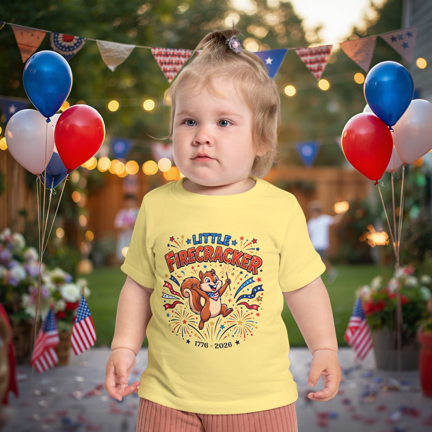 Little Firecracker Baby T-Shirt — 4th of July Patriotic Infant Tee