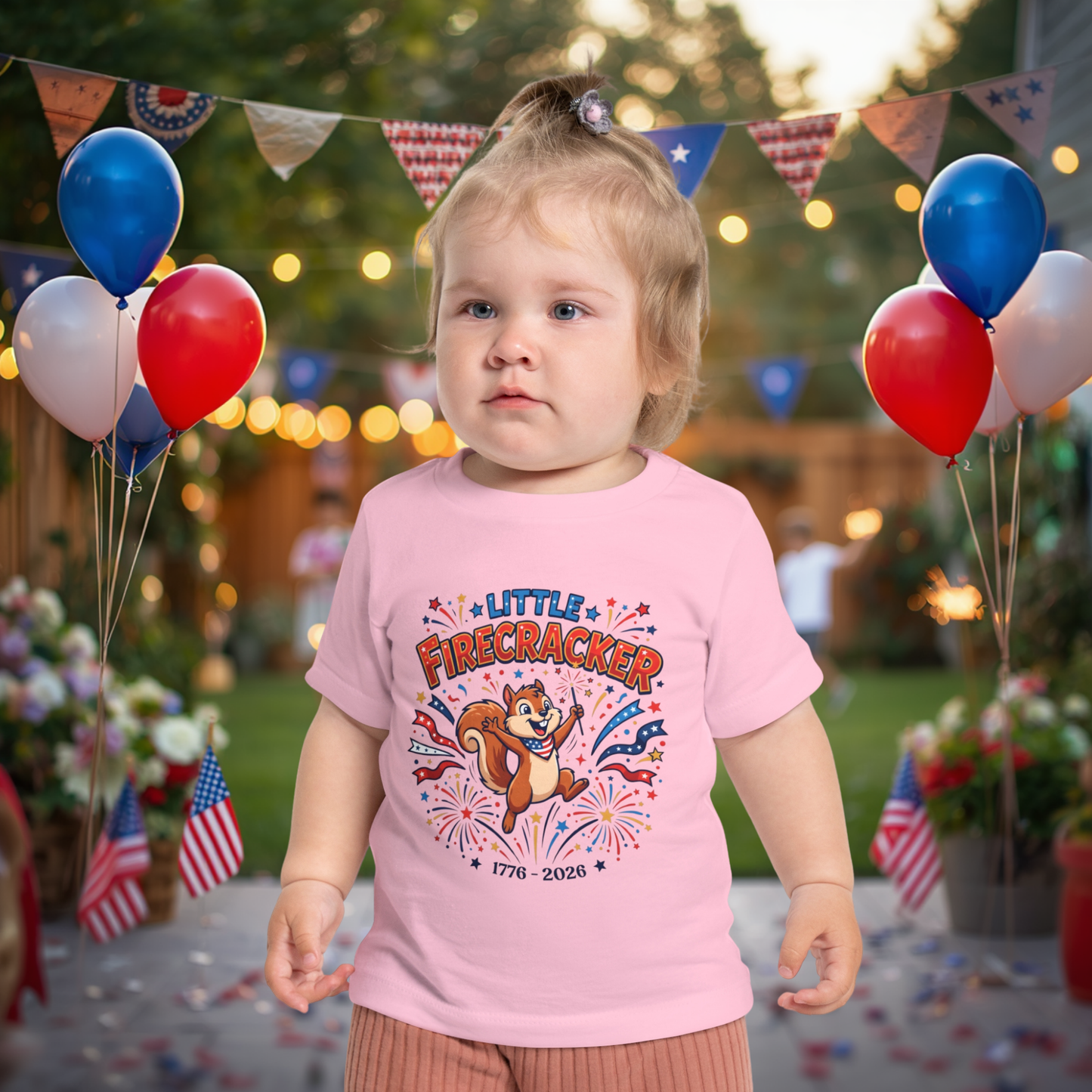 Little Firecracker Baby T-Shirt — 4th of July Patriotic Infant Tee
