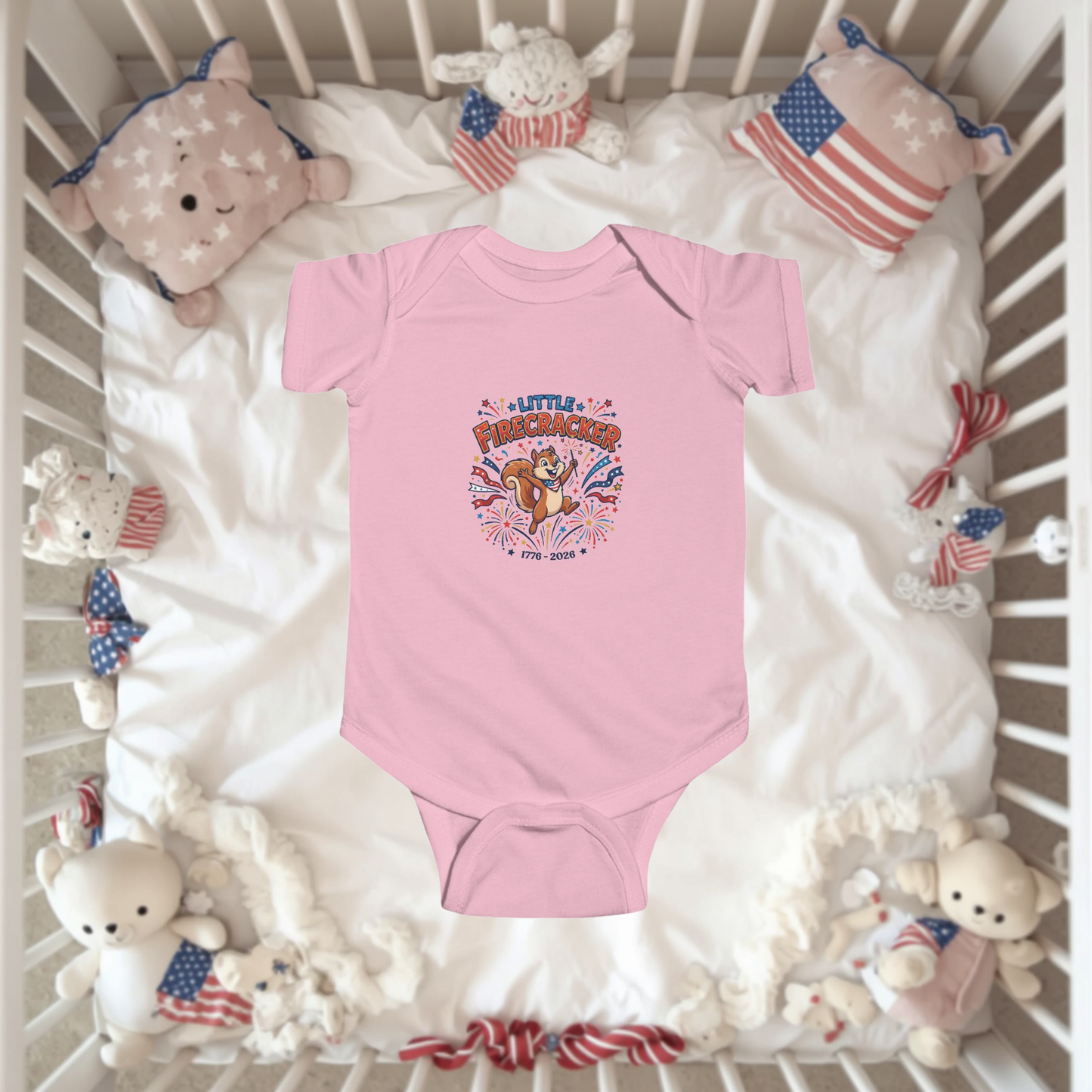 Infant Bodysuit - Little Firecracker Cute 4th of July Baby One-Piece